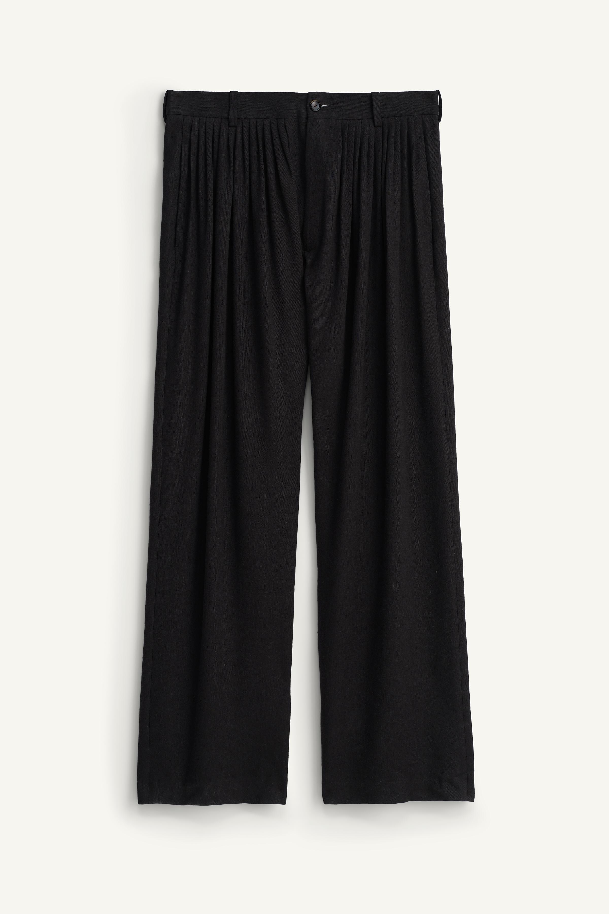 LINEN - LYOCELL PLEATED SUIT PANTS